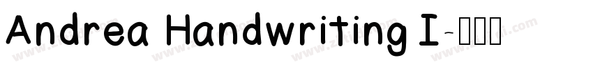 Andrea Handwriting I字体转换